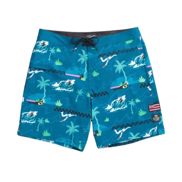 VANS Men's VTCS 2022 Board Shorts Azul Polyester Summer VN0000ZZO2V - Picture 4 of 6